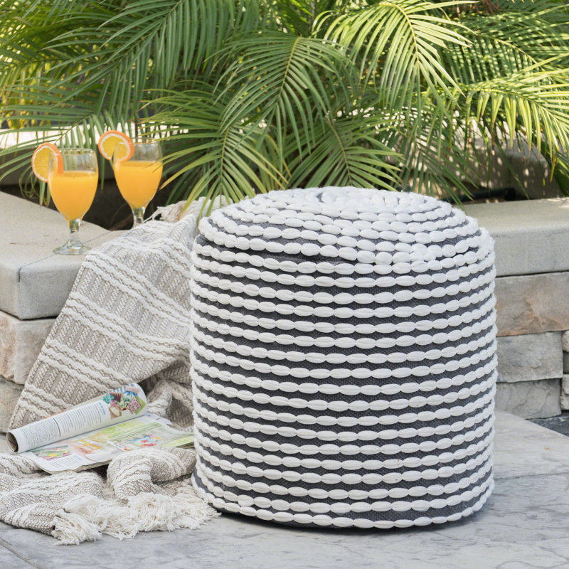 Bloomsbury Market Hinkel Outdoor Pouf Ottoman & Reviews Wayfair